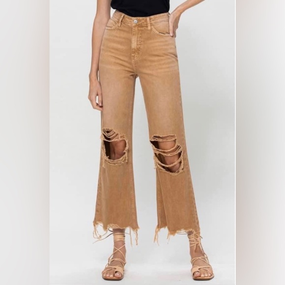 NWT brown Flare Denim - Picture 2 of 2